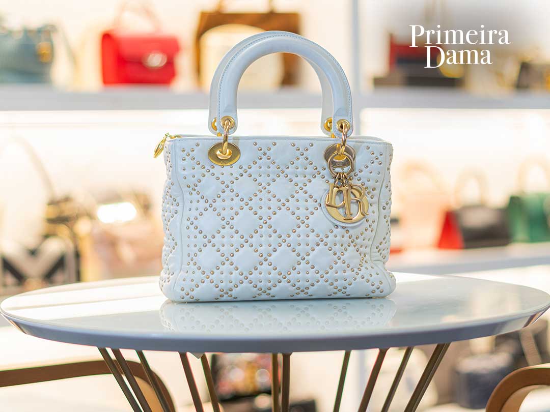 Bolsa Lady Dior Studded - Primeira Dama Brechó de Luxo na Avenida Paulista